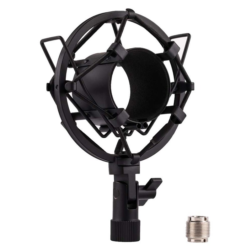 LYRCRO Microphone Shock Mount, Mic Anti-Vibration Suspension Shock Mount Holder Clip for 44mm-49mm Diameter Condenser Mic like MXL V67G V67i V69M V87 550 Studio 24 V76T Babybottle SL - Image 1